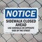 Signmission Sidewalk Closed Ahead Use Sidewalk On Opposite OSHA Notice Sign, Plastic, 10in W x 7in L, 2PK OS-2PACK-NS-P-710-L-18323 - alternate 4